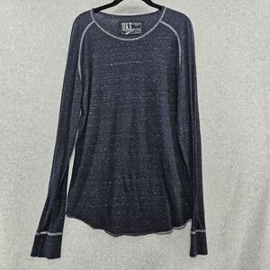Buckle BKE Upland Long Sleeve T Shirt‎ Heathered Navy Men's Size L